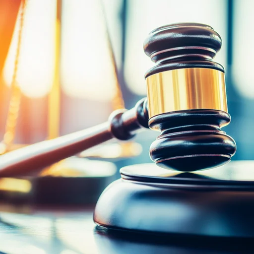 Holzhammer eines Richters im Sonnenlicht – Symbolbild für rechtliche Schritte bei Mietrückstand